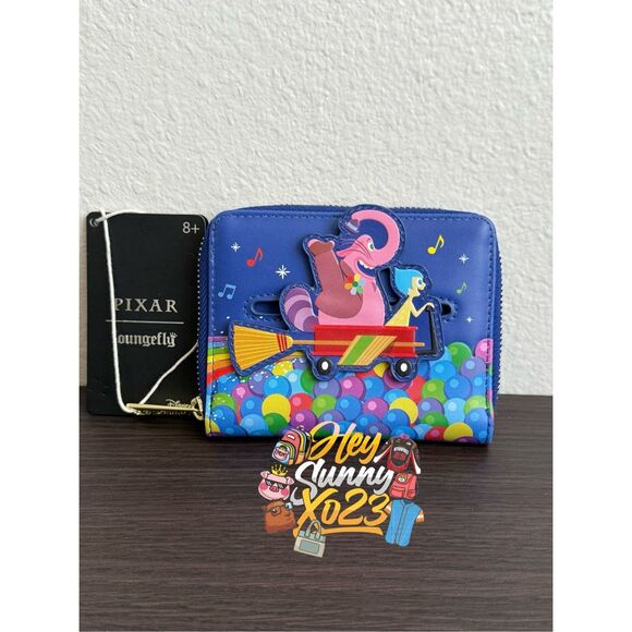 Loungefly Disney Pixar Inside Out Bing Bong and Joy Rocket Zip Wallet - Picture 1 of 4